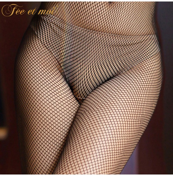 FEE ET MOI Sexy Seethrough Body Stockings (Black)